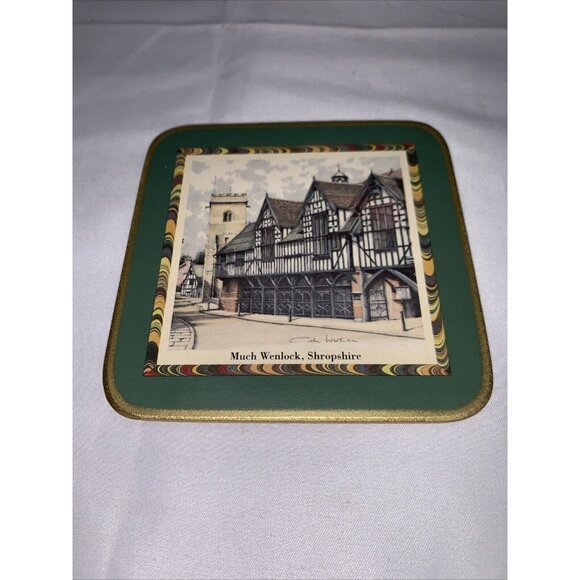 Cloverleaf Traditional Laminated Coasters Set Of 6 British Landmark Designs Cork - Picture 14 of 16